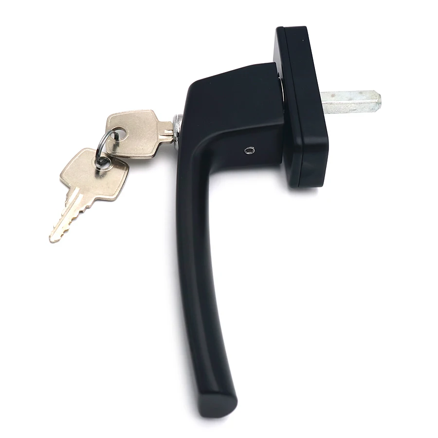 High Quality black Aluminium Door & Window Handles with key lock