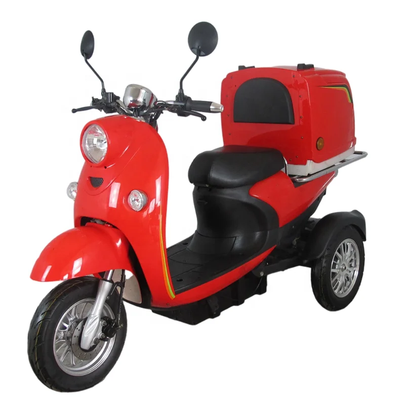 3 wheel with bigger trunk electric dinning tricycle/three wheeler/ mobility scooter for sending fast food