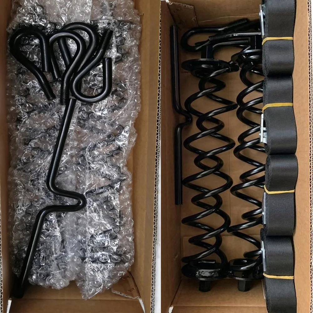 4-Piece Spiral Auger Swing Set Anchors Tent Trampoline Anchor Stake Pack Easy Installation Spiral Stakes