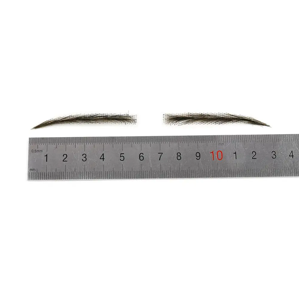 
Free Sample Neitsi One Pair Women Artificial Eyebrows 100% Handknoted Lace Eyebrows Human Hair Beauty Eyebrows W701#3 