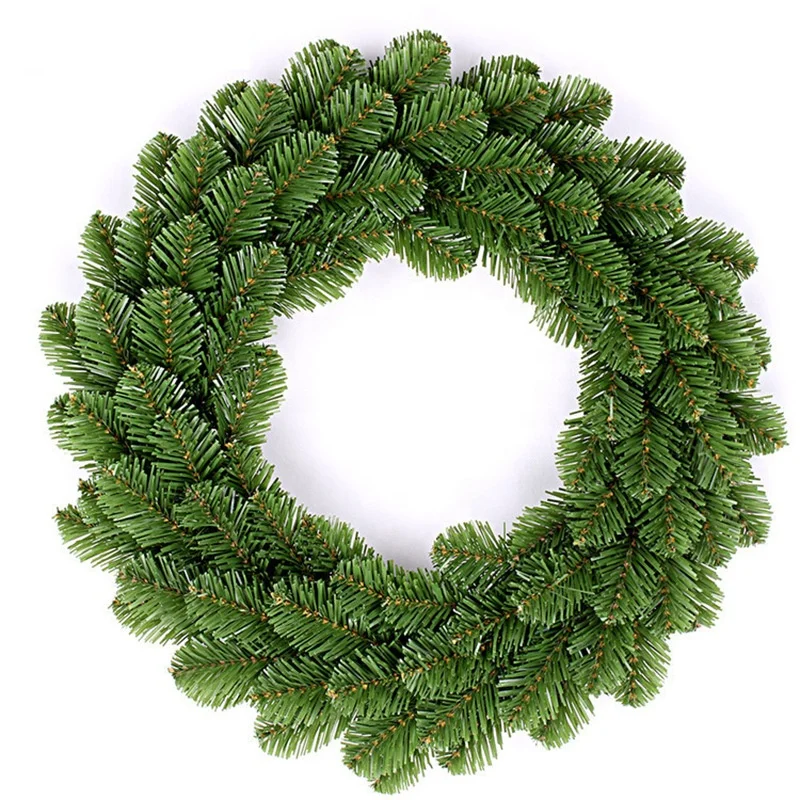 Home Party Christmas Decoration 50cm round pvc tips christmas wreath decor