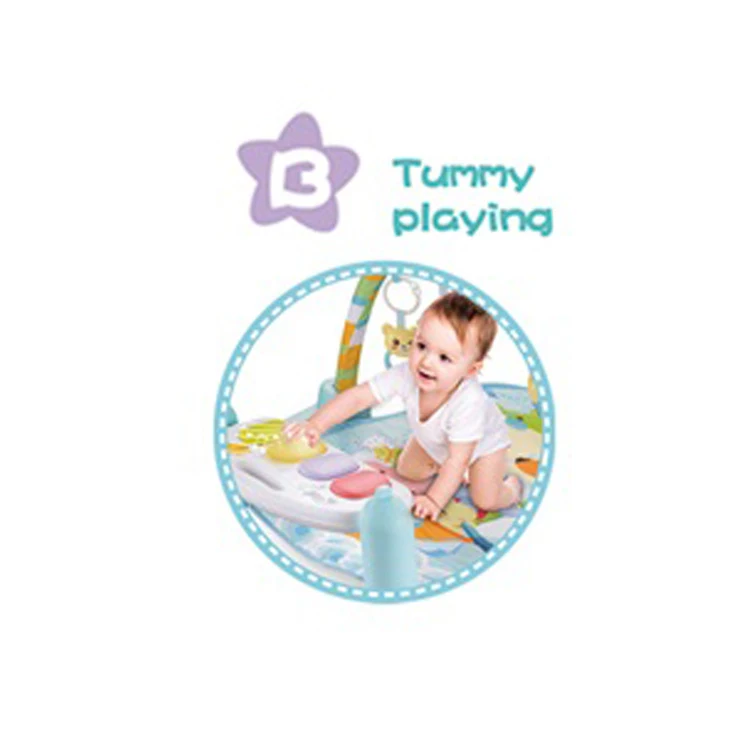 Newborn Sleep Toys  Soft Cotton Kid Floor Activity Gym Musical Piano Keyboard Baby Crawl Play Mat
