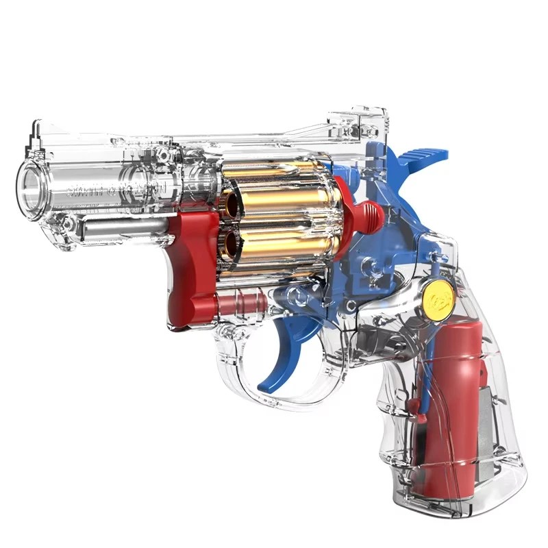 357 Transparent ZP5 Revolver Soft Bullets Pistol Gun Toy EVA Foam Dart Blaster Bullet Guns Shell Ejecting Toy Gun Weapon Model