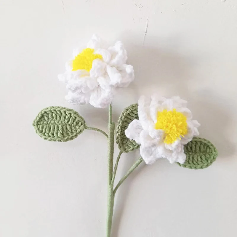 wholesale colorful  Handmade Crochet knitting woolen yarn Artificial fruit Flower Bouquet for gift