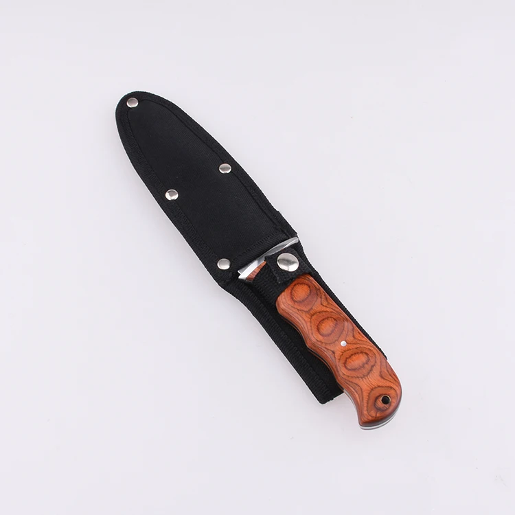 Edc Self Defense Outdoor Tactical Hunting Survival Knives Wholesale High Quality Hunting Knife Fixed Blade And Leather Sheath
