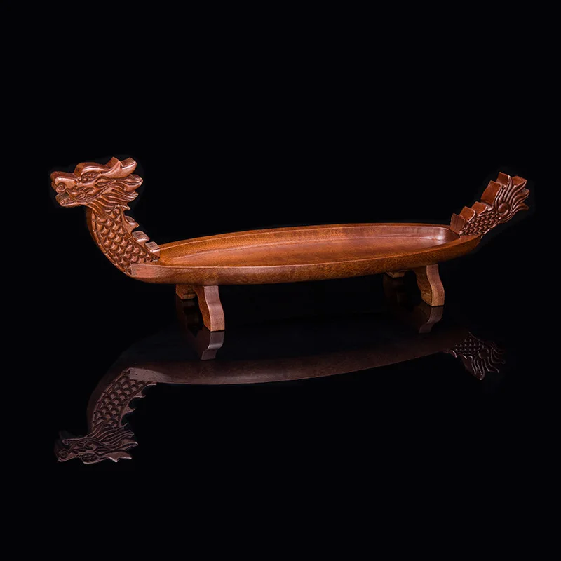 Harmony Hot-sale Restaurant Wholesale Price Serving Tray Shaped Natural Sabimuli Wood Sushi Boat