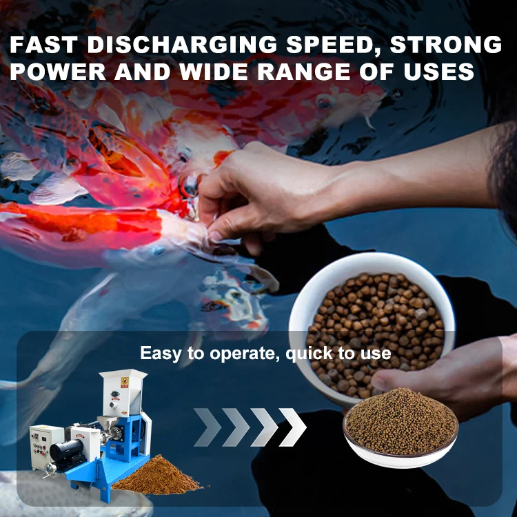 Floating Fish Feed Mill Pellet Machine Animal Feed Extruder Machine For sale