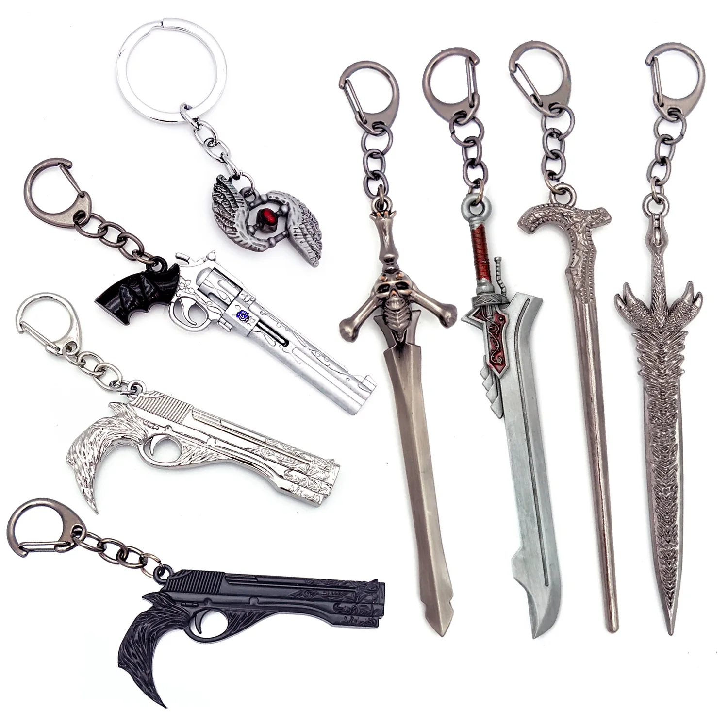 Game Pendant Keychain Rebellion Weapon Sword Devil May Cry 5 Metal Keychain