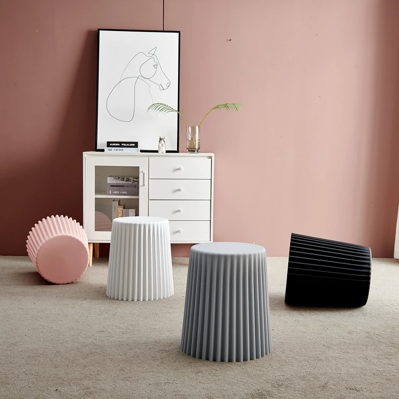 Multifunctional Coffee Table Big Round Chair Plastic Stools Step