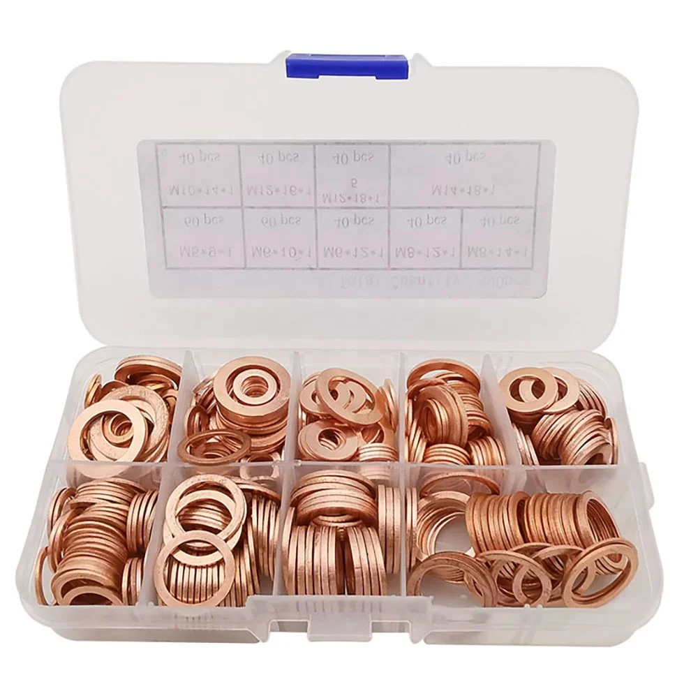 400 шт. M5 M6 M8 M10 M12 M14 медная уплотнительная прокладка шайба отстойная пробка для лодки плоское уплотнительное кольцо инструмент фурнитура