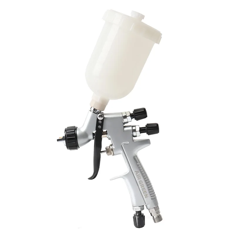 HVLP Air Spray Gun 1.3 mm Nozzle Tip Automotive Gravity Feed Paint Gun Touch Up Primer Top Coat 600 cc Plastic Cup