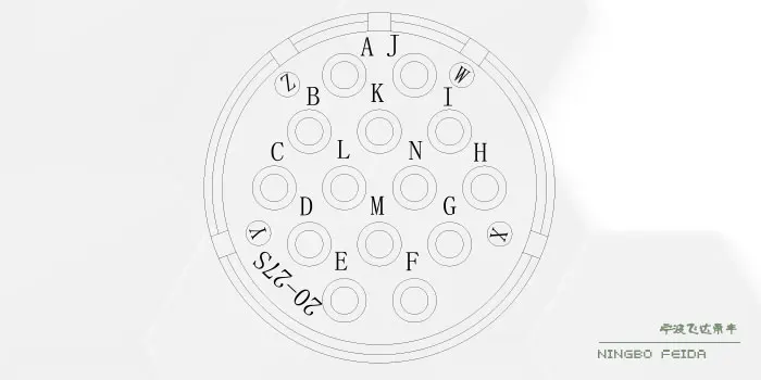 Threaded Circular Connector 14 Pin Ms3108 20-27s Aviation Circular Plug Ip67
