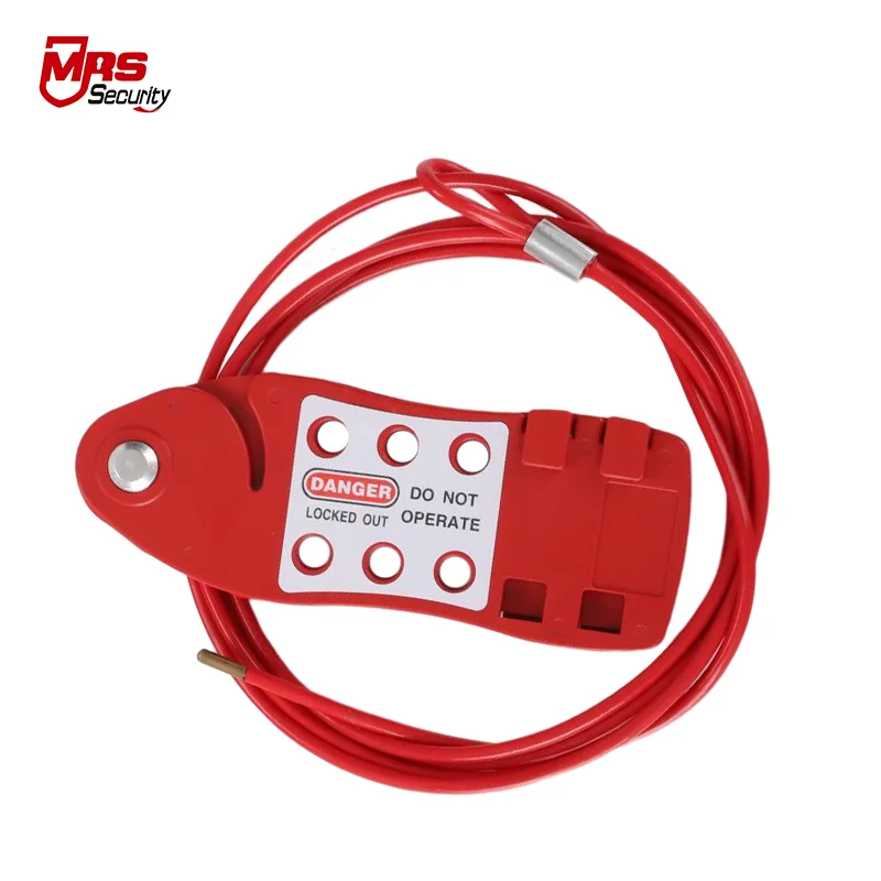 Customized security cable lockout device Industrial cable wire seal adjustable lockout tag safety cable lockout