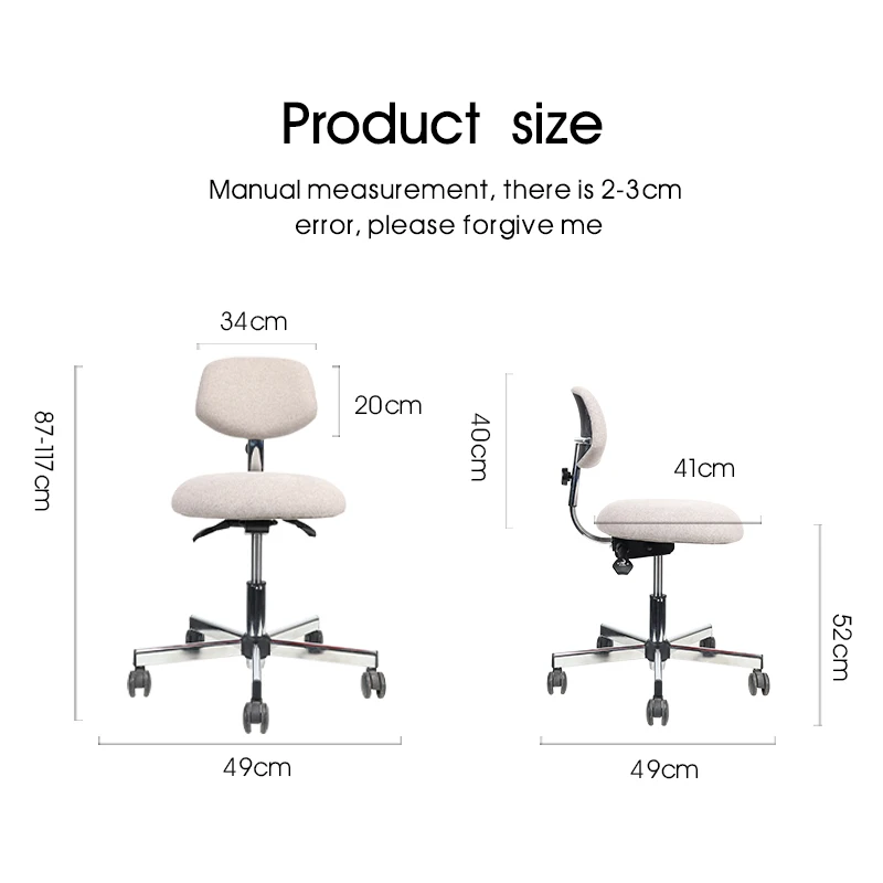 Professional Rolling adjustable Swivel dental saddle stool backrest reclining saddle chair
