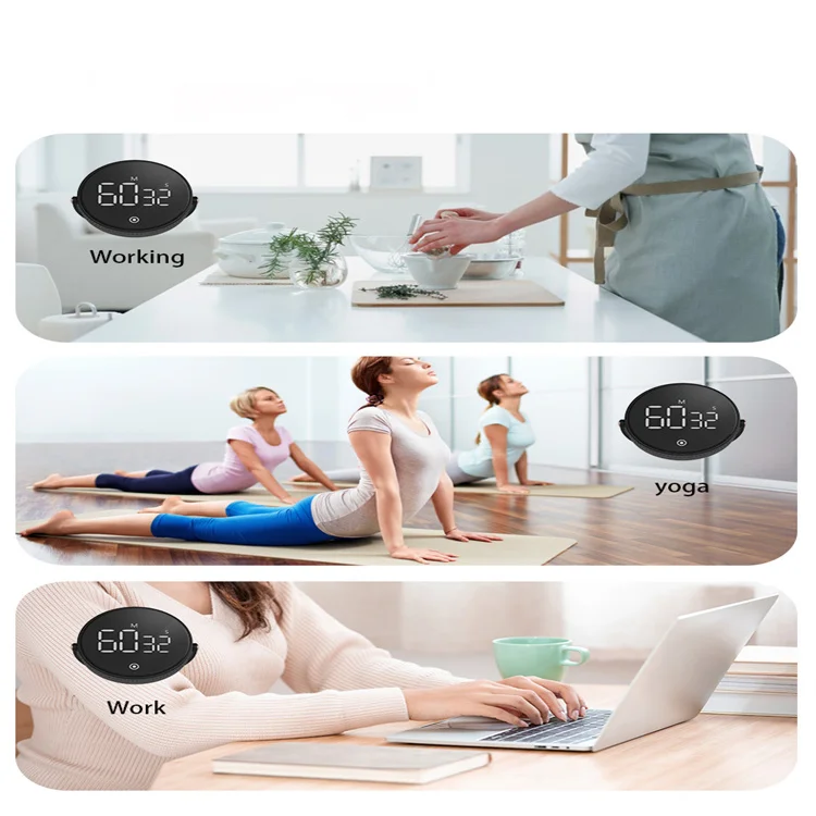 Battery Powered Large Screen Display Food Cooking Electronic Countdown Magnetic LCD Mini Cute Digital Kitchen Timer