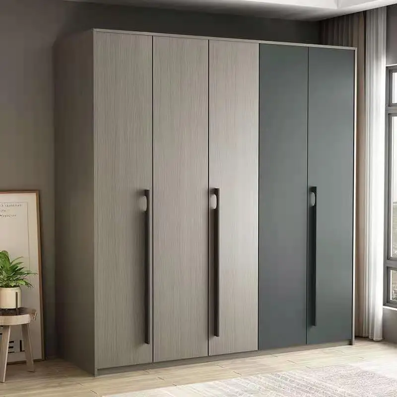 Free design Furniture high quality custom made 5 doors plywood wooden wardrobe storage cabinet closet modern bedroom wardrobes