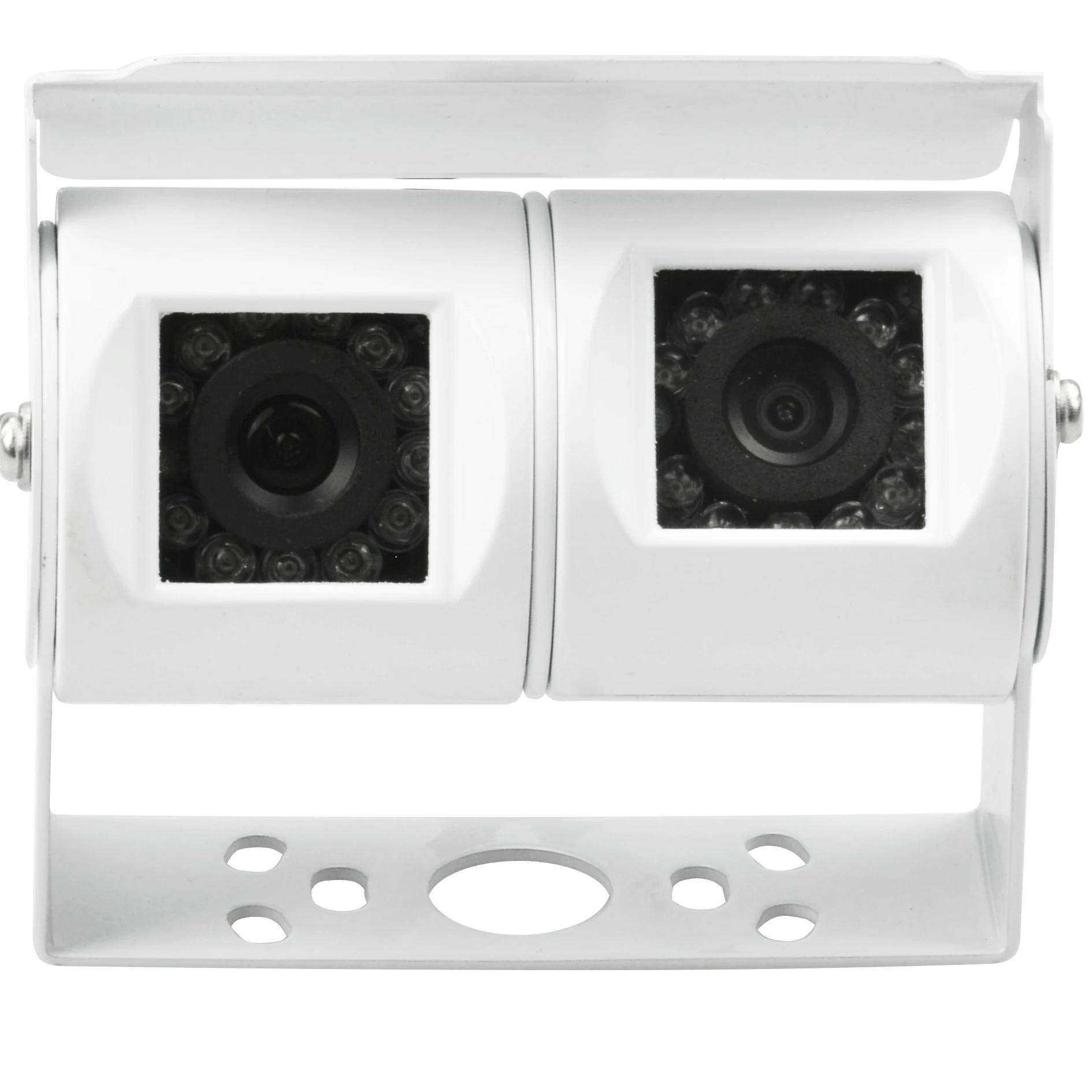 Motorhome Camera Dual Lens Rearview 95degree 120degree view angle backup car reversing aid camera white