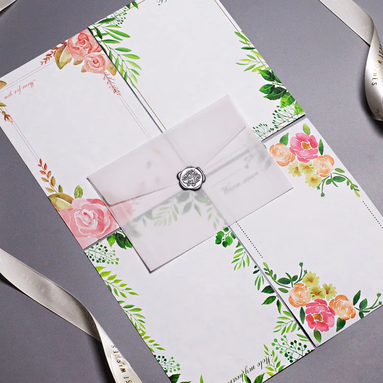 New Arrival  high quality cheap price wholesale printed  writing paper with envelope