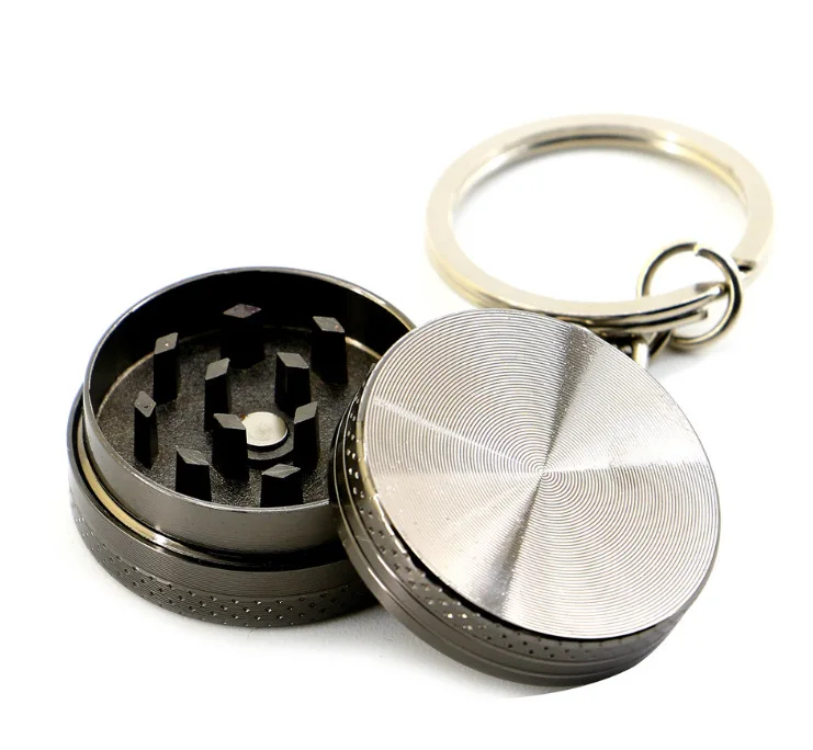 30 mm diameter wholesale 2 piece key chain mini USA herb grinders custom no stick dry herb grinder small scale