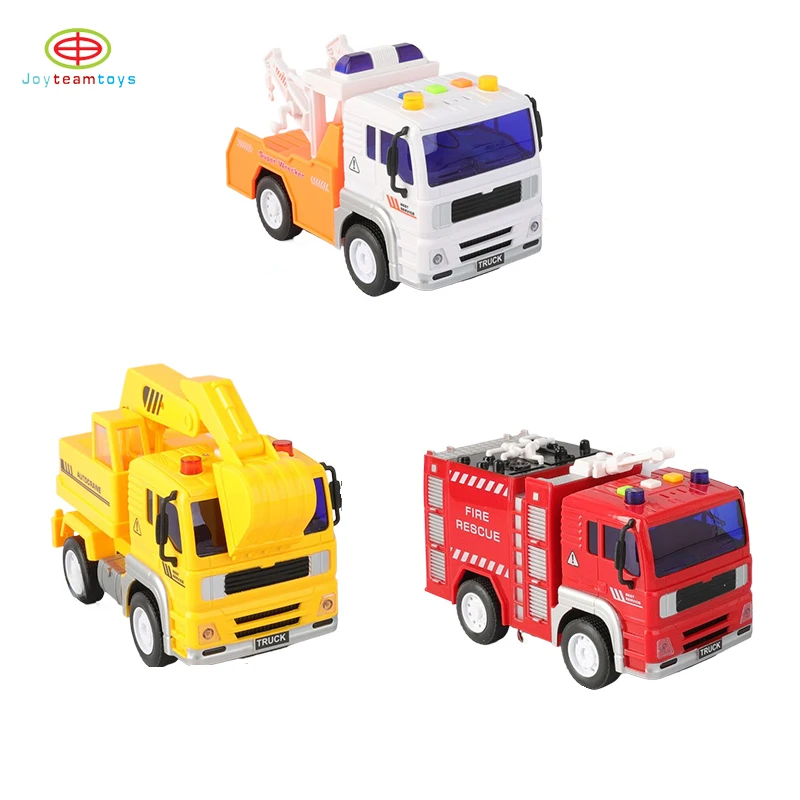 New Toy 1:20 scale city inertial car series engineering vehicle truck toys fire rescue excavator toy for boys