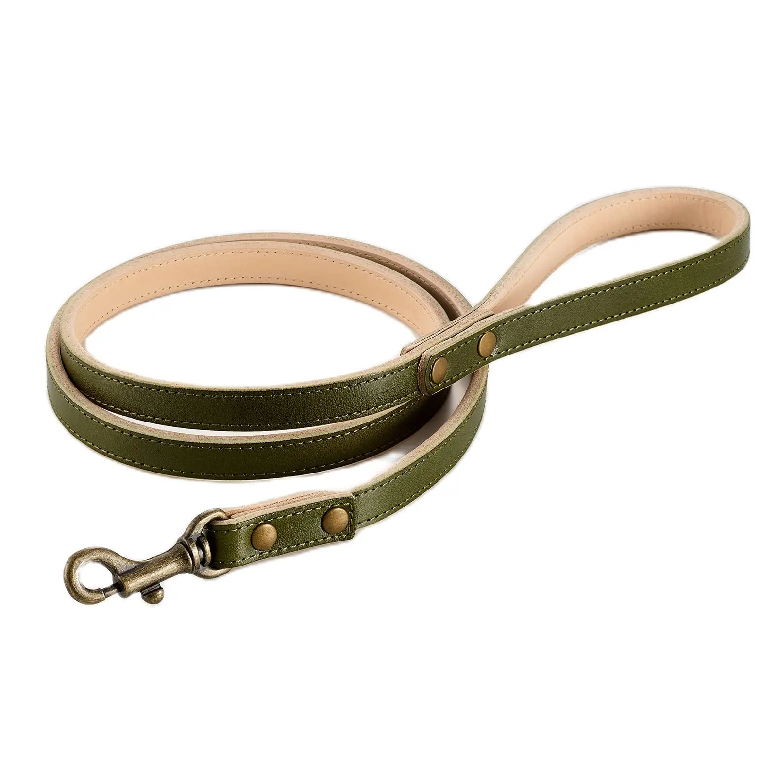 Кожаный поводок для собак среднего размера