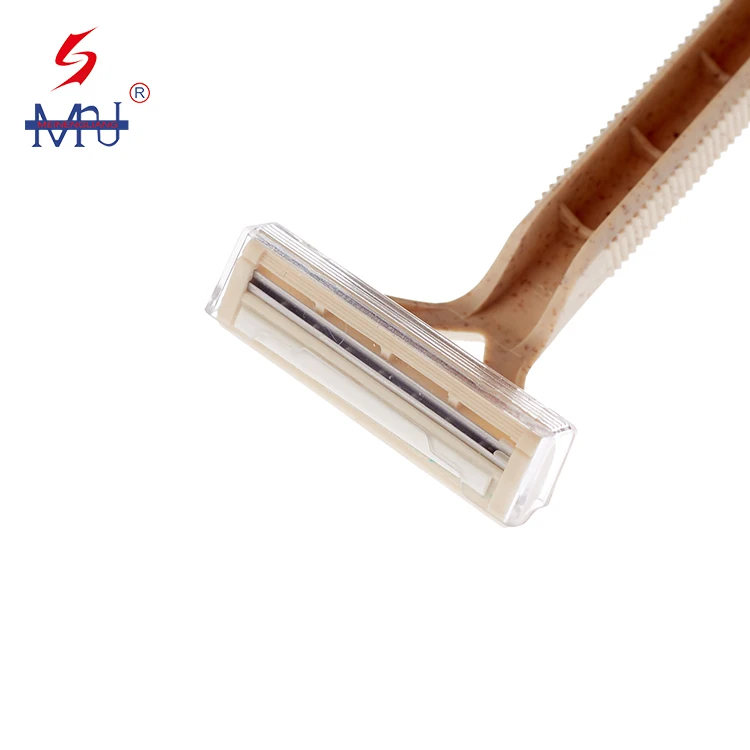 Custom Biodegradable Disposable Hotel Plastic Shaving Razor