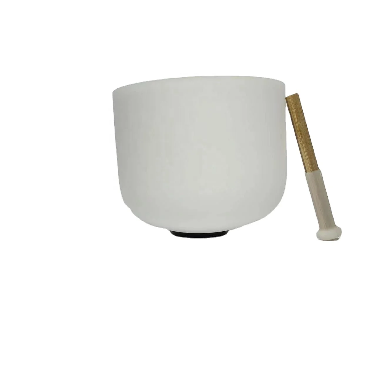 432HZ 11inch perfect pitch D SACRAL wholesale Quartz Crystal frosted singing bowl with patent silicone mallet for meditation