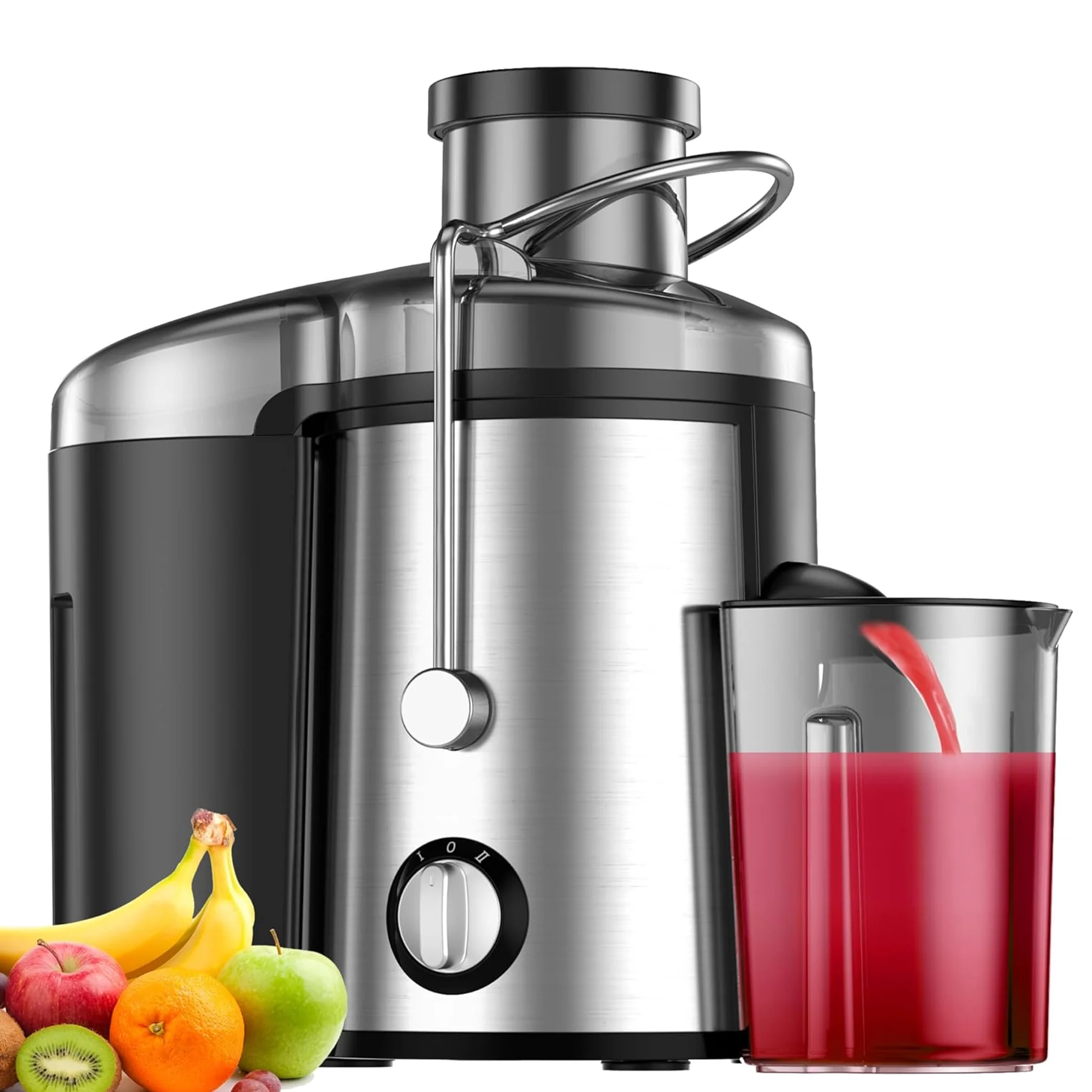 Wide Chute for Whole Fruits High Yield Juice Extractor Compact Centrifugal Juicer Anti-drip Juicer Machine