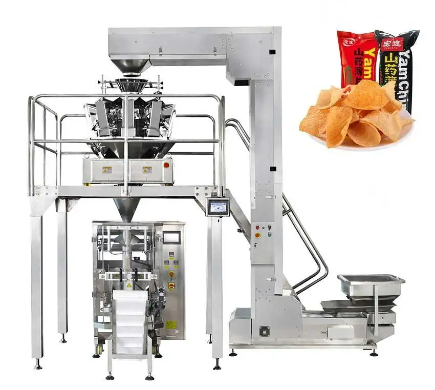 Automatic potato chips sugar salt spice coffee tea bag packing machine for corn puffs packaging machine