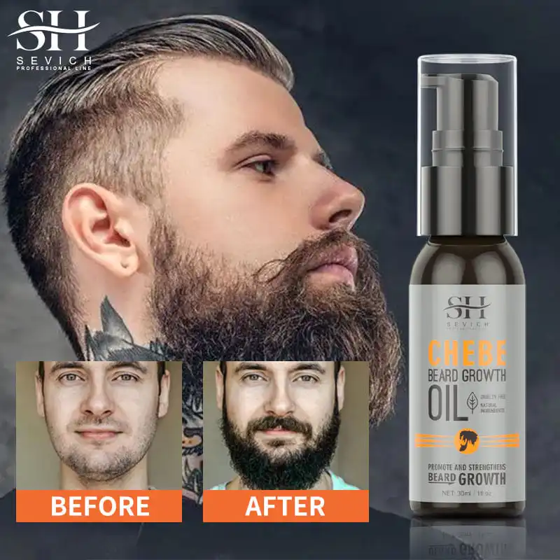 30ml Hair Beard Fast Growth Serum Men Beard Nourishing Essential Oils Follicles Promote Nutrients Mustache  Care