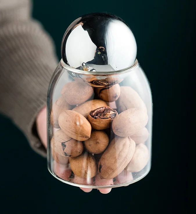 Creative Sealed Glass Food Storage Jar With Cork Lid Tea Bottles Sugar Coffee Spices Container Box Nuts Cans Kitchen Home