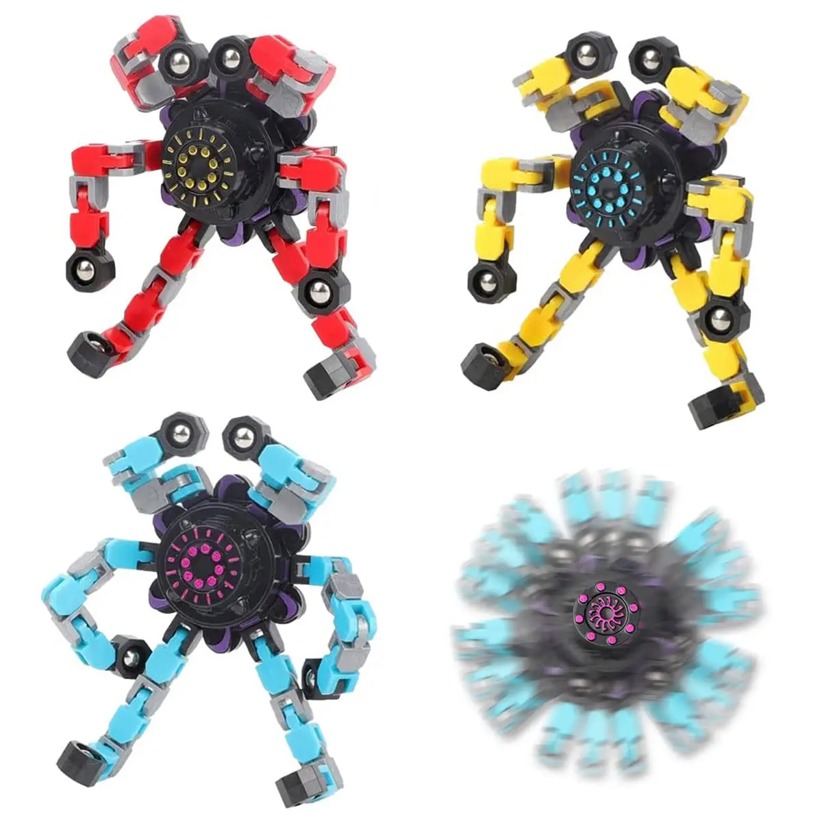New Anti-Anxiety Chain Game Fidget Spinner Great 3D Hand Popper Spinner Fidget Toy Transformable Fingertip Gyro Spinners Toys