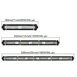 12V slim single row led work light bars thin offroad 4*4 led car led light bar