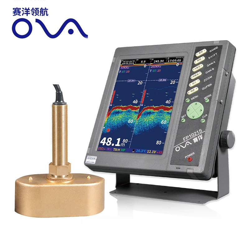 Dual Frequency Echo Survey Echo Sounder Sonar Fishing Equipment Marine Sonar Fish Finder