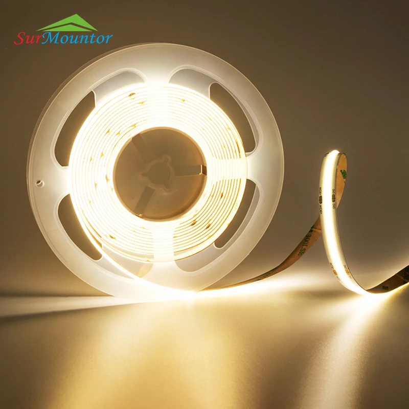  528 чипы 10 Вт/м tiras led метро гибкая светодиодная лента 24V 4000K Эль падрун de luces Тира свет COB светодиодные