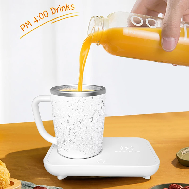 2 in 1 coffee mug warmer with wireless charger  Refrigeration/Heating Temperature Control wireless coffee Cup Charger