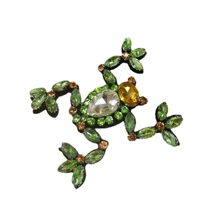 Spot handmade bead frog rhinestone cherry glass big round star clothing accessories