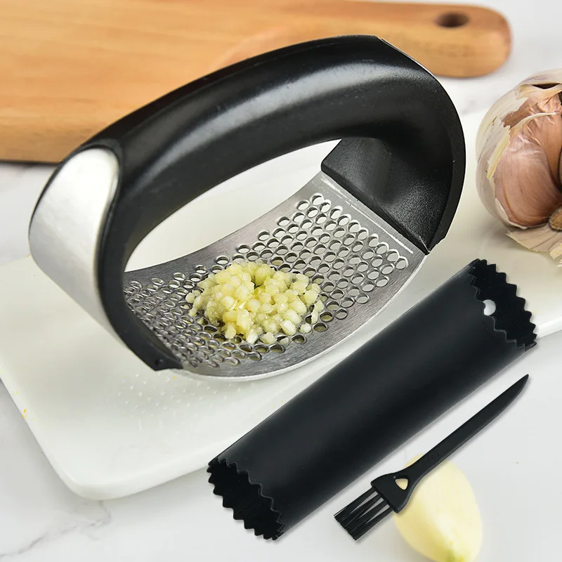 High Quality Home And Kitchen Stainless Steel Ginger Crusher Garlic Press Kitchen Accessories 3 In 1 Set Kitchen Manual Ginger