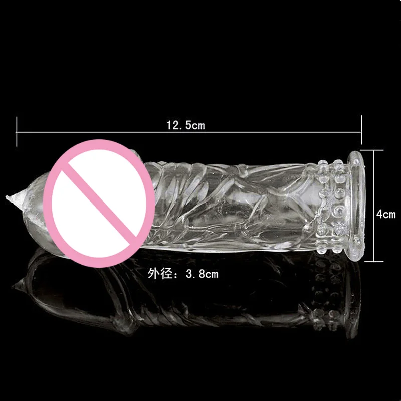 transparent crystal penis sleeve extender best sex delay ejaculation sexy exotic funny condom