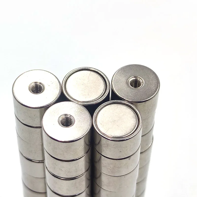 Cylinder pot Magnets strong deep pot magnets with steel housing