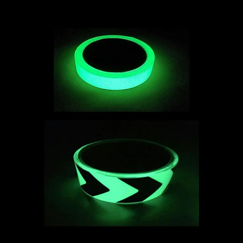 high bright blue color photoluminescent adhesive waterproof glow 12 hour glow in the dark uv film tape for vehicle safety decals