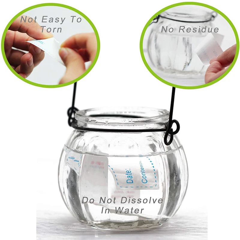 2021 New Arrival Self Adhesive Removable Freezer Refrigerator Food Storage Container Paper Sticker Labels