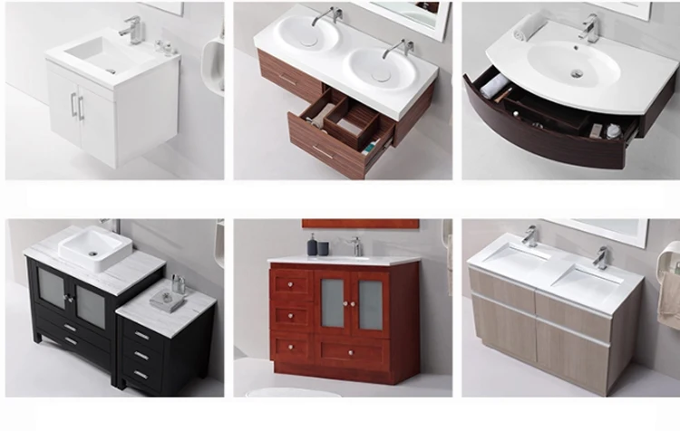 Modern solid surface vanity basin bathroom vanity