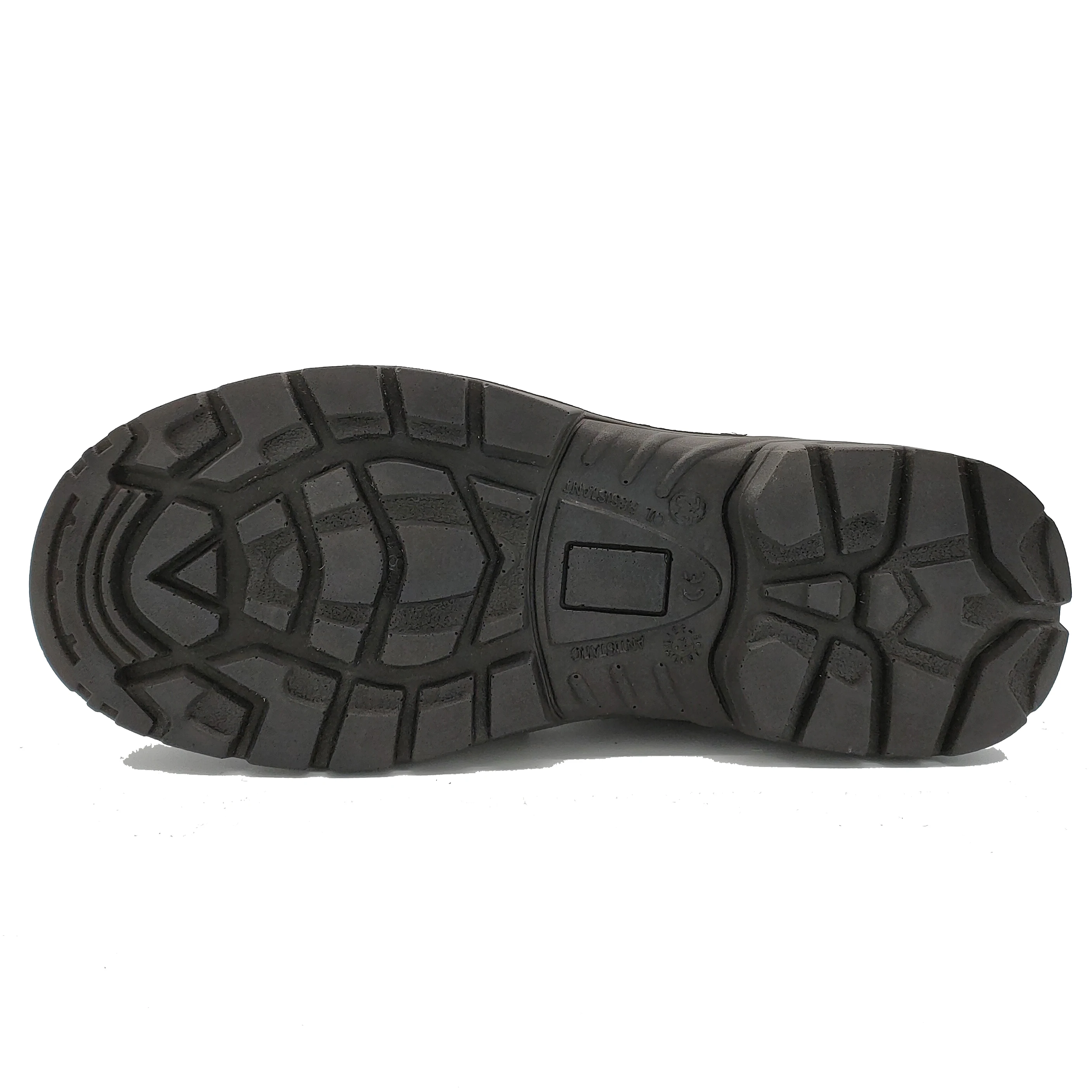 Middle cut safety construction shoes trendy black safety shoes
