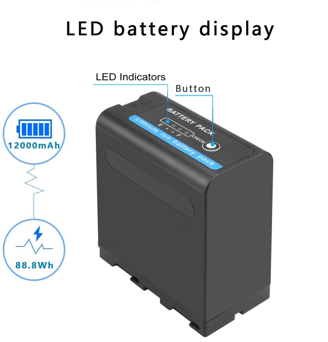 8000mAh 10000mAh Lithium ion 12000mAh NP-F990 NP-F980 F970 F960 camera Battery for CCD-TRV35 TRV940