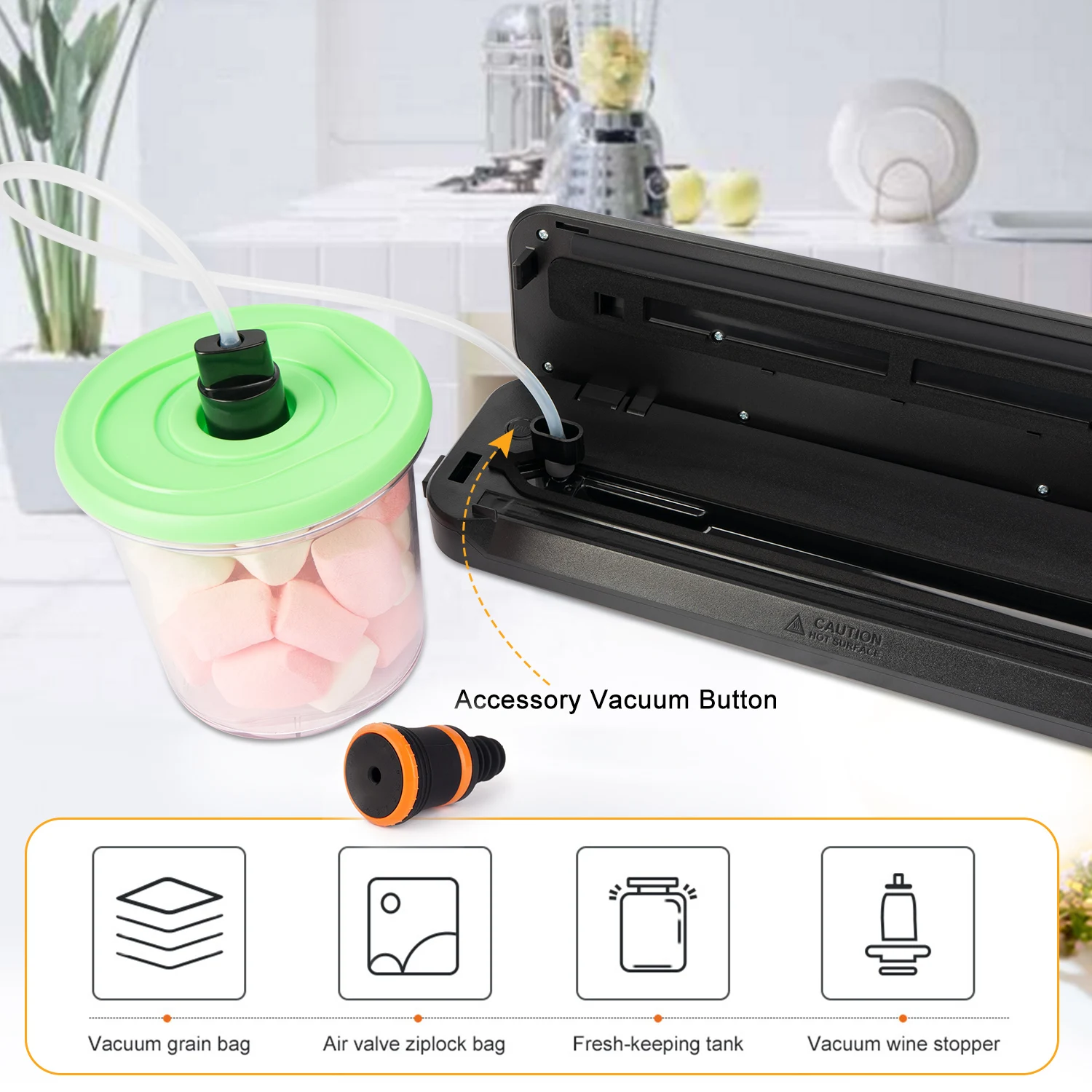 Durable Slim Electric Vacuum Food Sealer Top Ranking Household Supplies from China Manufacturer Plastic Material