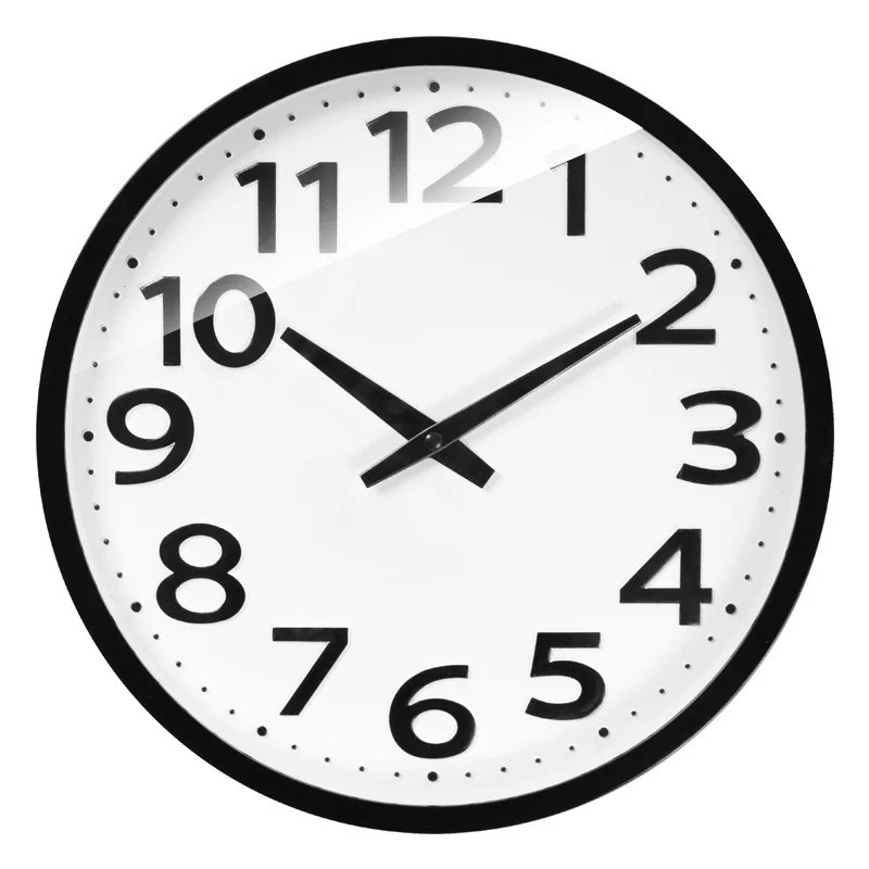 12 inch printed face battery operate plastic round quartz custom wall clock