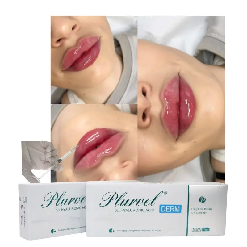 PLURVEL oem supported 1ml 2ml Fillers Injection Lip Face Hyaluronic Acid Gel / hyaluronic acid filling lips aesthetics