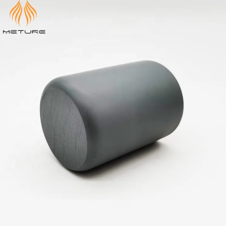 Grey cement container with rose gold inner cement pen holder or makeup brush container