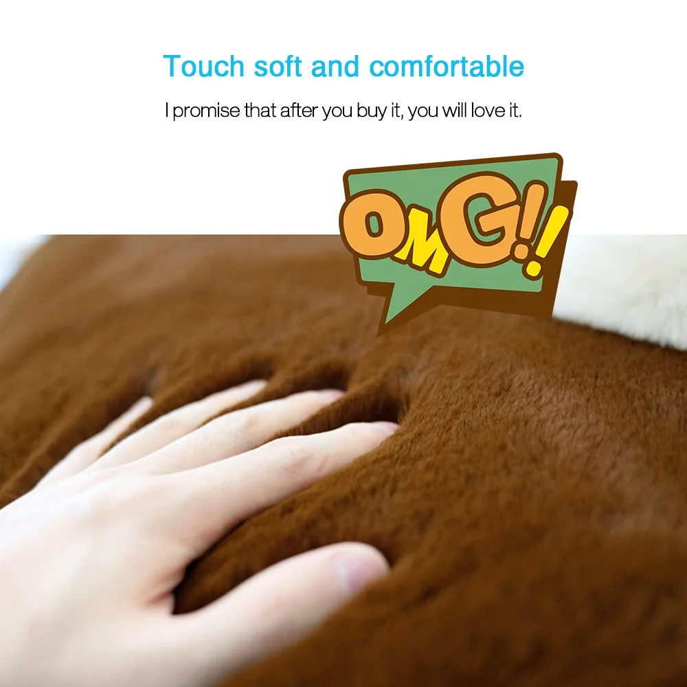 Artificial fur rabbit hair fabric 10mm polyester non elastic plush fabric